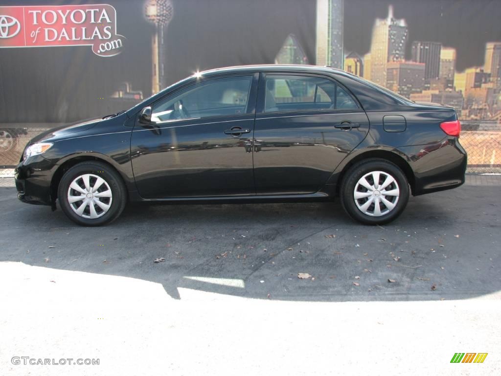 2009 Corolla LE - Black Sand Pearl / Bisque photo #1