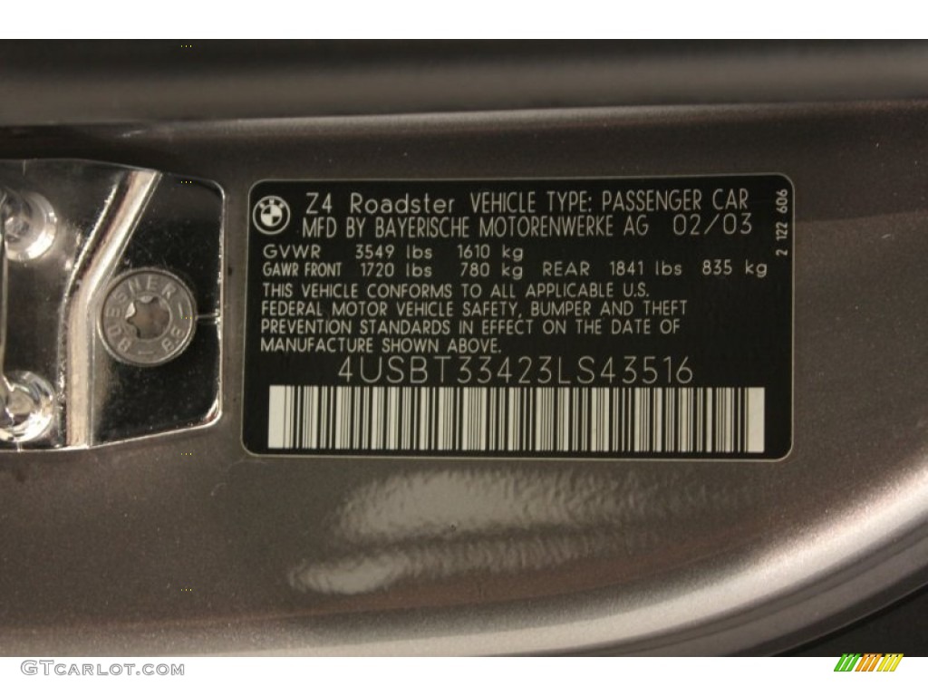 2003 Z4 2.5i Roadster - Sterling Grey Metallic / Black photo #29