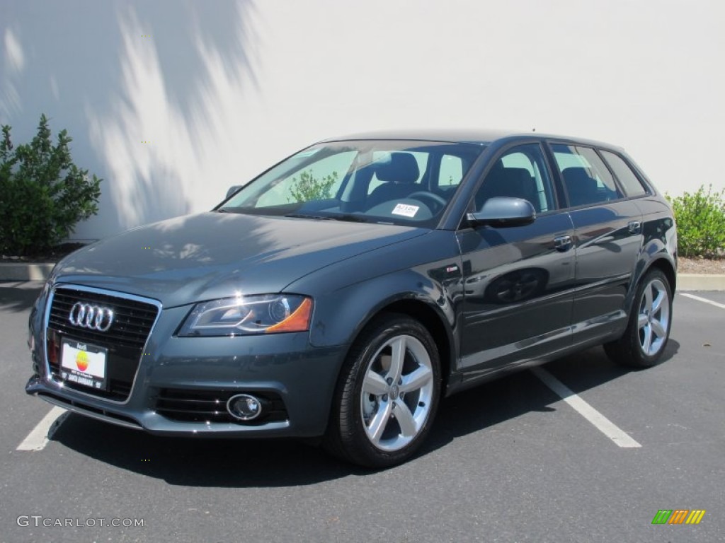 2012 A3 2.0 TDI - Meteor Gray Pearl Effect / Black photo #1