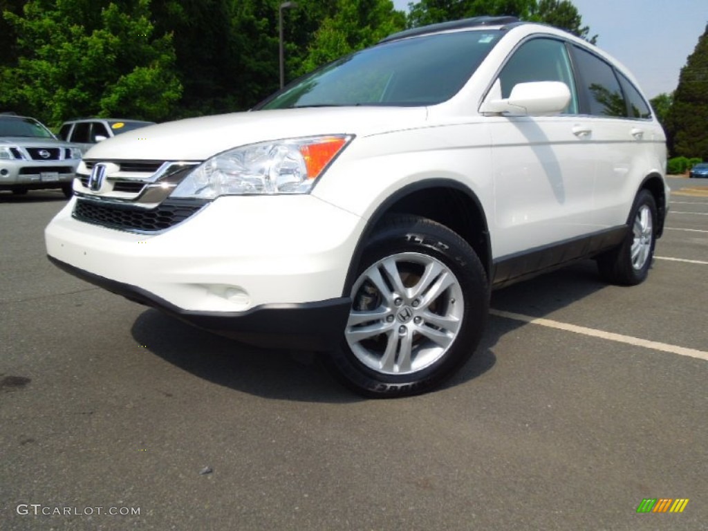 2010 CR-V EX-L - Taffeta White / Gray photo #1