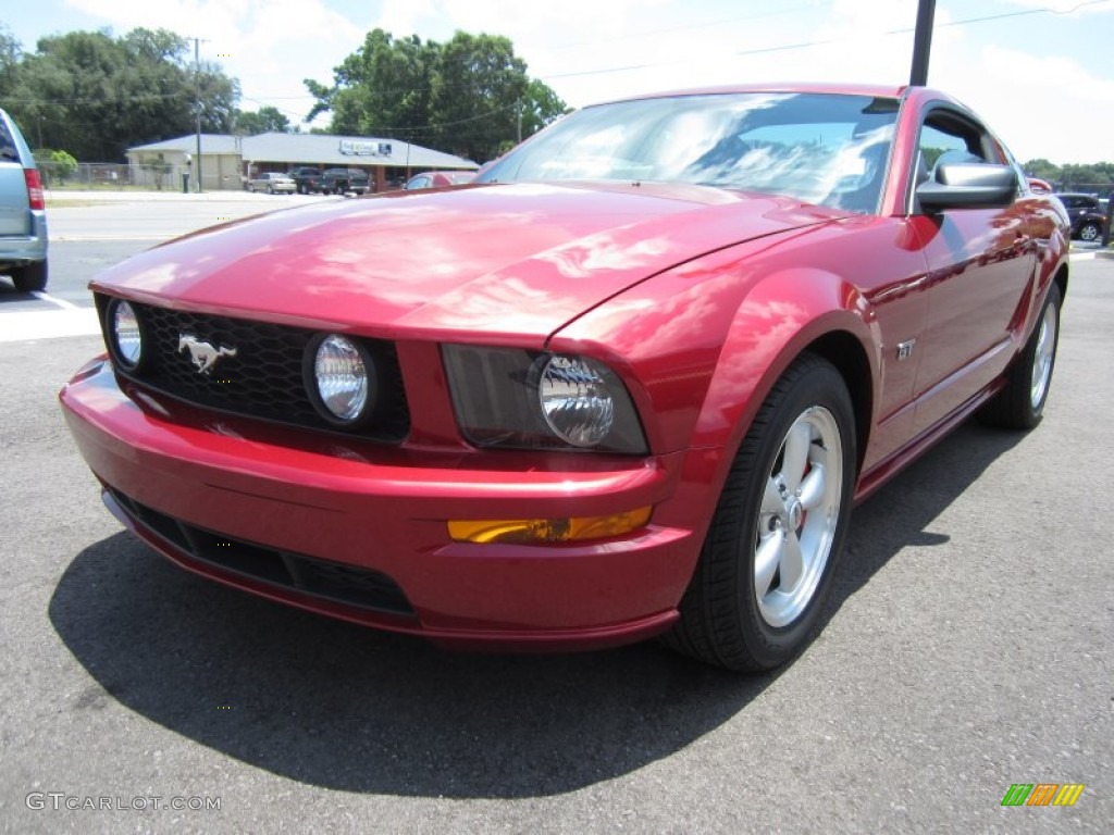 2007 Mustang GT Premium Coupe - Redfire Metallic / Dark Charcoal photo #3