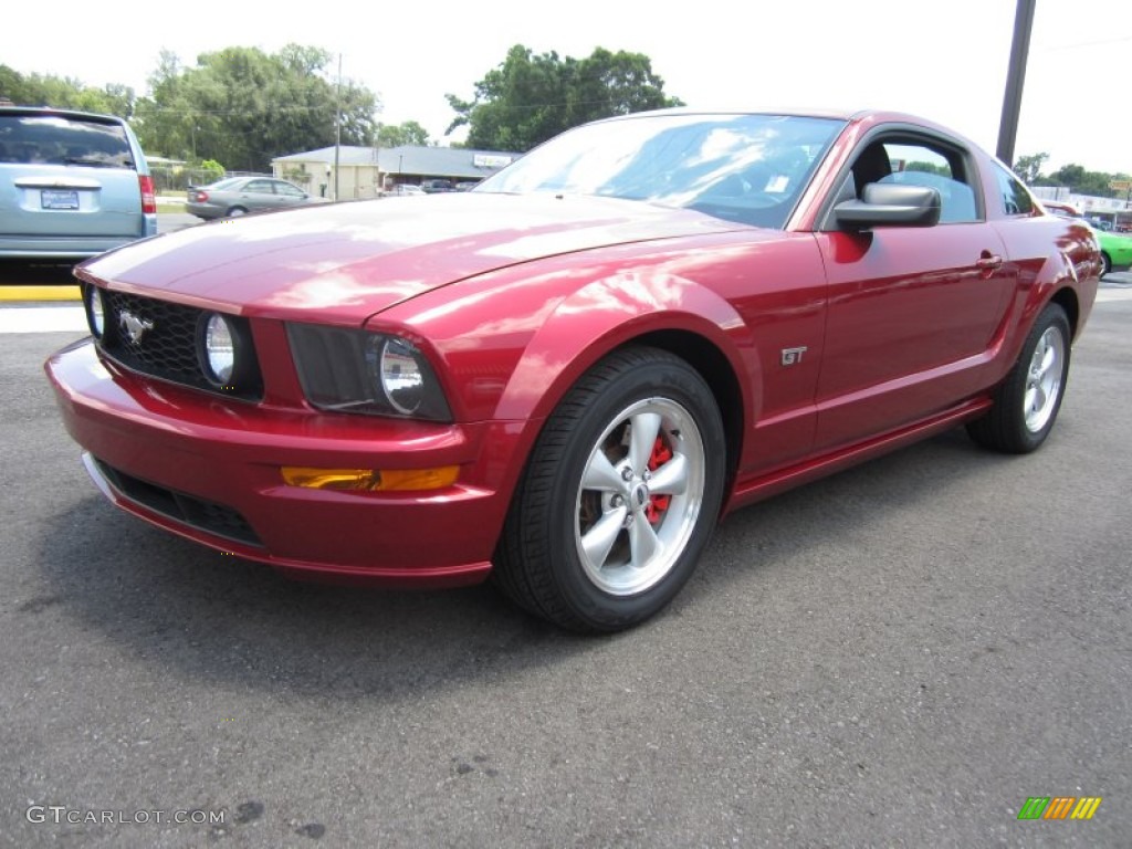 2007 Mustang GT Premium Coupe - Redfire Metallic / Dark Charcoal photo #13