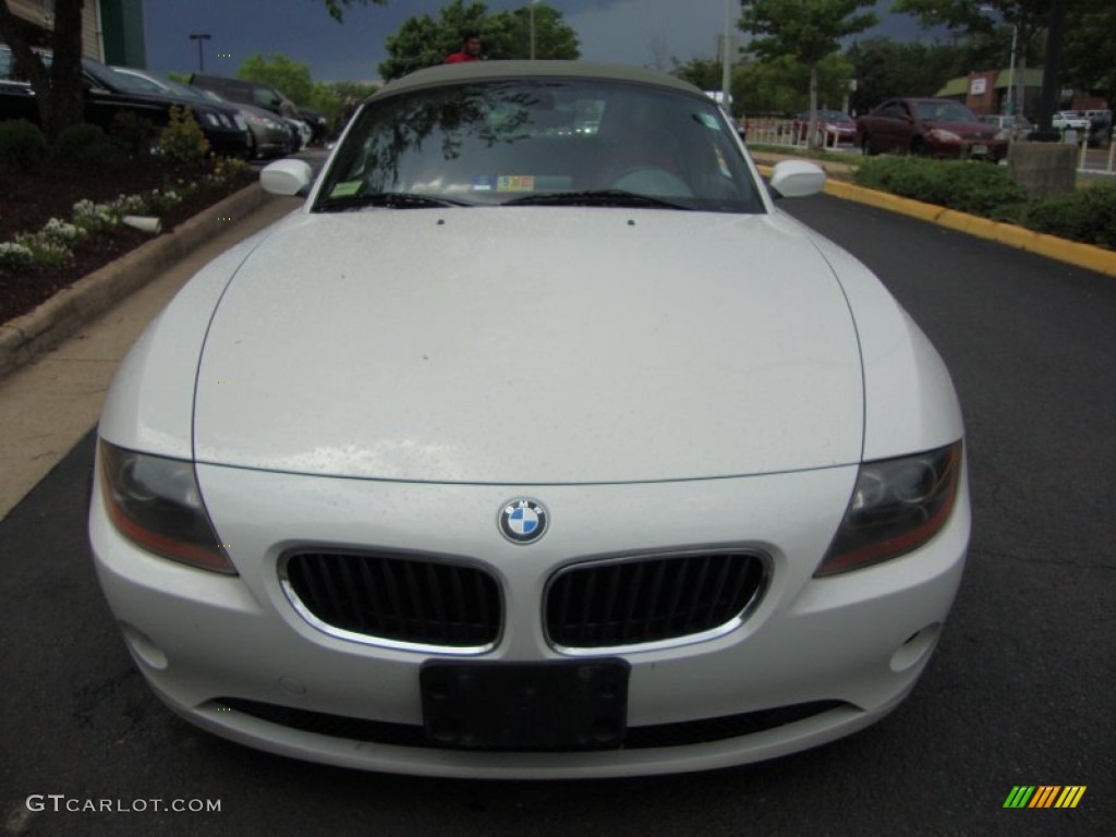 2003 Z4 2.5i Roadster - Alpine White / Red photo #21