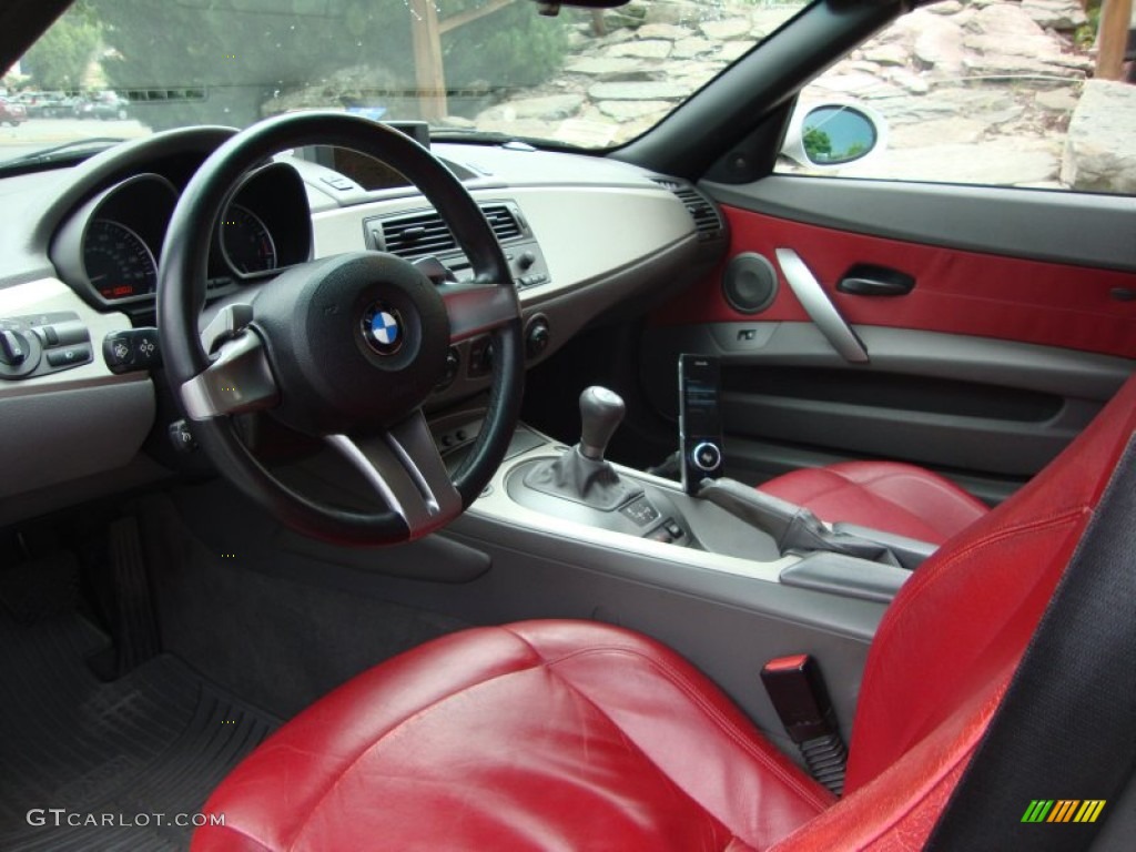 Red Interior 2003 BMW Z4 2.5i Roadster Photo #65977233