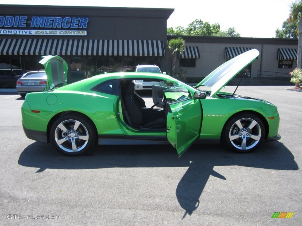 2011 Camaro LT/RS Coupe - Synergy Green Metallic / Black photo #20