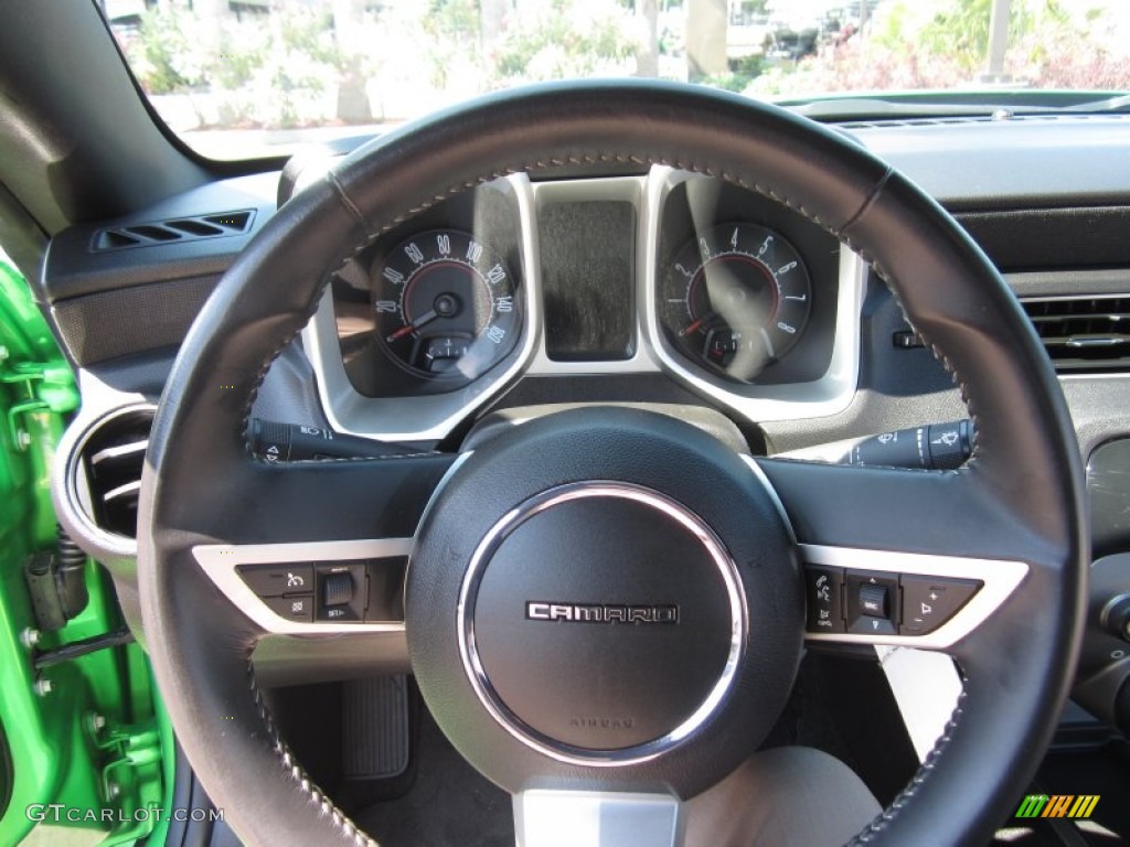 2011 Chevrolet Camaro LT/RS Coupe Black Steering Wheel Photo #65978103