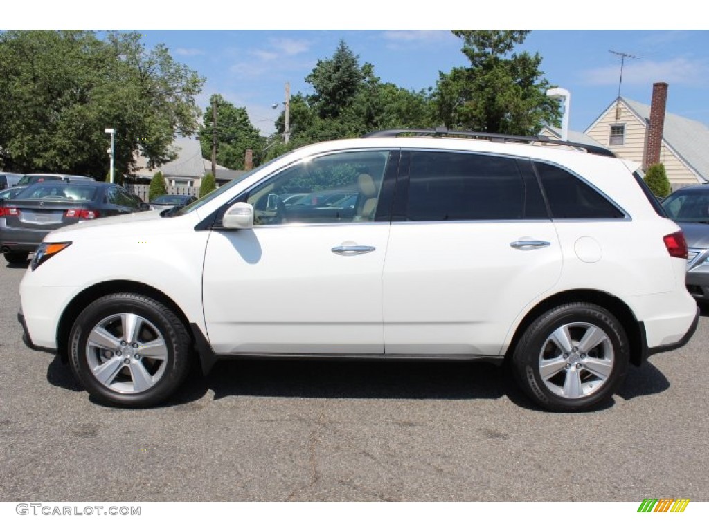 Aspen White Pearl 2010 Acura MDX Standard MDX Model Exterior Photo #65978205