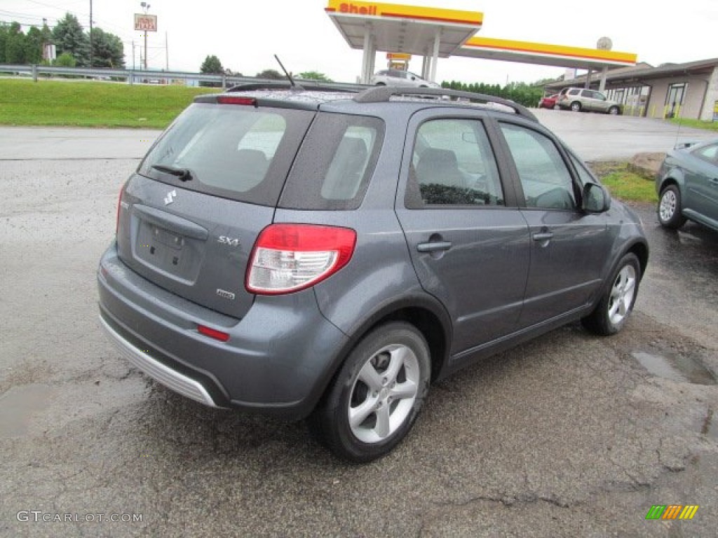 2009 SX4 Crossover Technology AWD - Azure Gray Metallic / Black photo #6