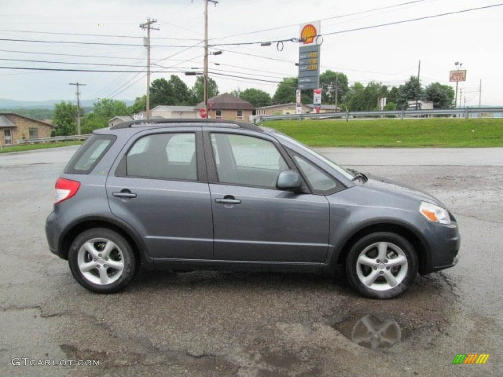 2009 SX4 Crossover Technology AWD - Azure Gray Metallic / Black photo #7