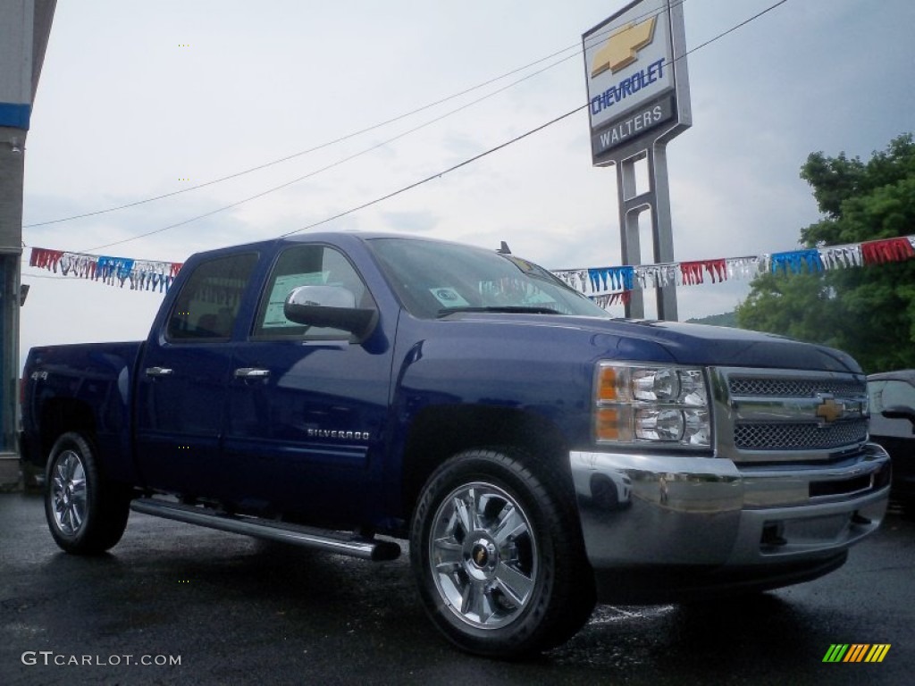 2012 Silverado 1500 LT Crew Cab 4x4 - Blue Topaz Metallic / Ebony photo #3