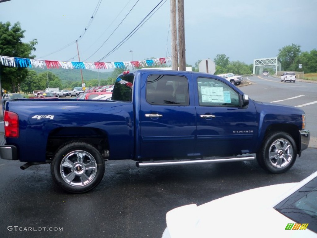 2012 Silverado 1500 LT Crew Cab 4x4 - Blue Topaz Metallic / Ebony photo #4