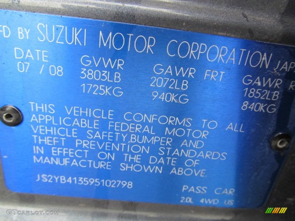 2009 SX4 Crossover Technology AWD - Azure Gray Metallic / Black photo #28