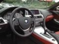 Vermillion Red Nappa Leather 2012 BMW 6 Series 650i Convertible Dashboard