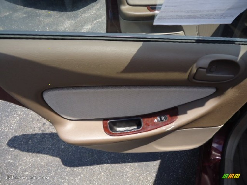 2001 Sebring LX Sedan - Dark Garnet Red Pearlcoat / Taupe photo #13