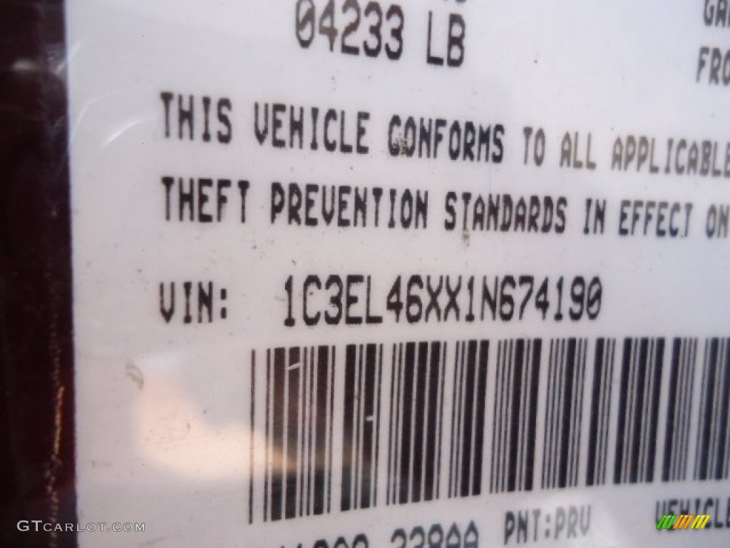 2001 Sebring LX Sedan - Dark Garnet Red Pearlcoat / Taupe photo #17