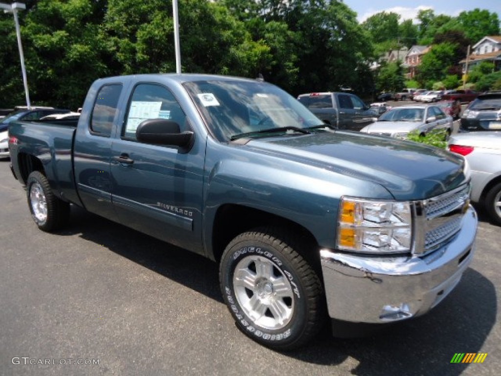 2012 Silverado 1500 LT Extended Cab 4x4 - Blue Granite Metallic / Ebony photo #6