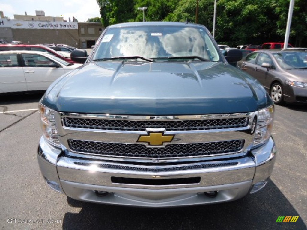 2012 Silverado 1500 LT Extended Cab 4x4 - Blue Granite Metallic / Ebony photo #7