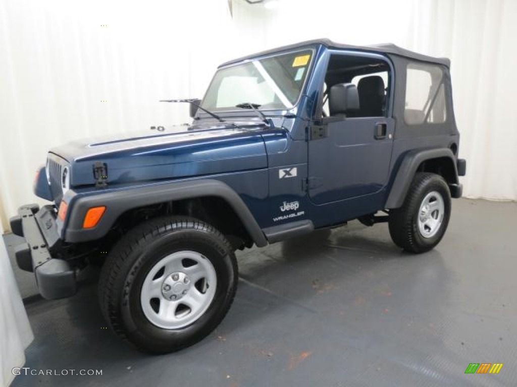 2004 Wrangler X 4x4 - Patriot Blue Pearl / Dark Slate Gray photo #3