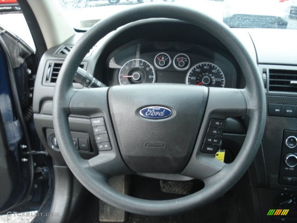 2009 Ford Fusion SE Charcoal Black Steering Wheel Photo #65982480