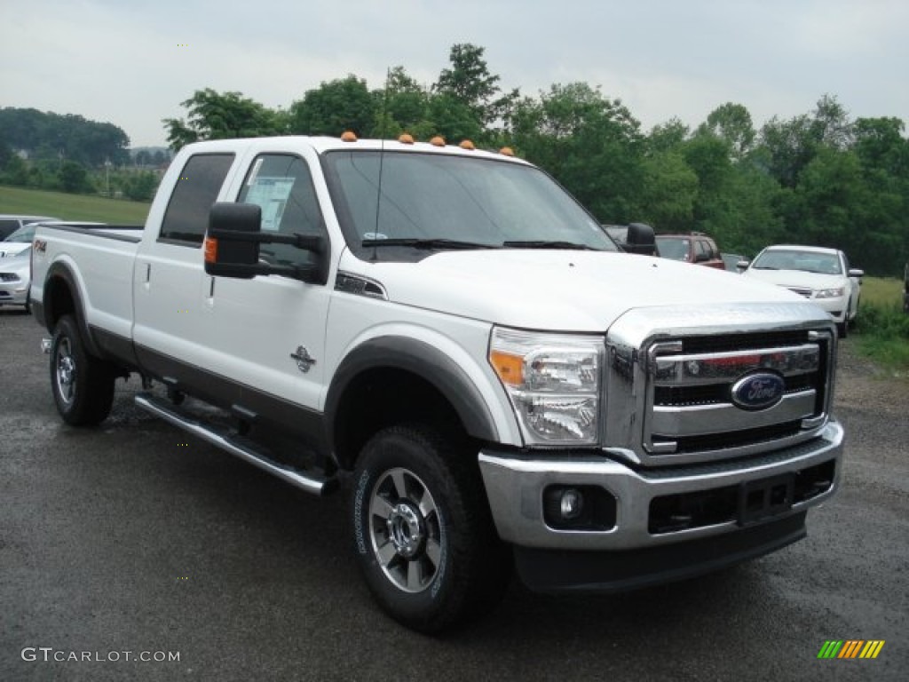 2012 F350 Super Duty Lariat Crew Cab 4x4 - Oxford White / Black photo #2