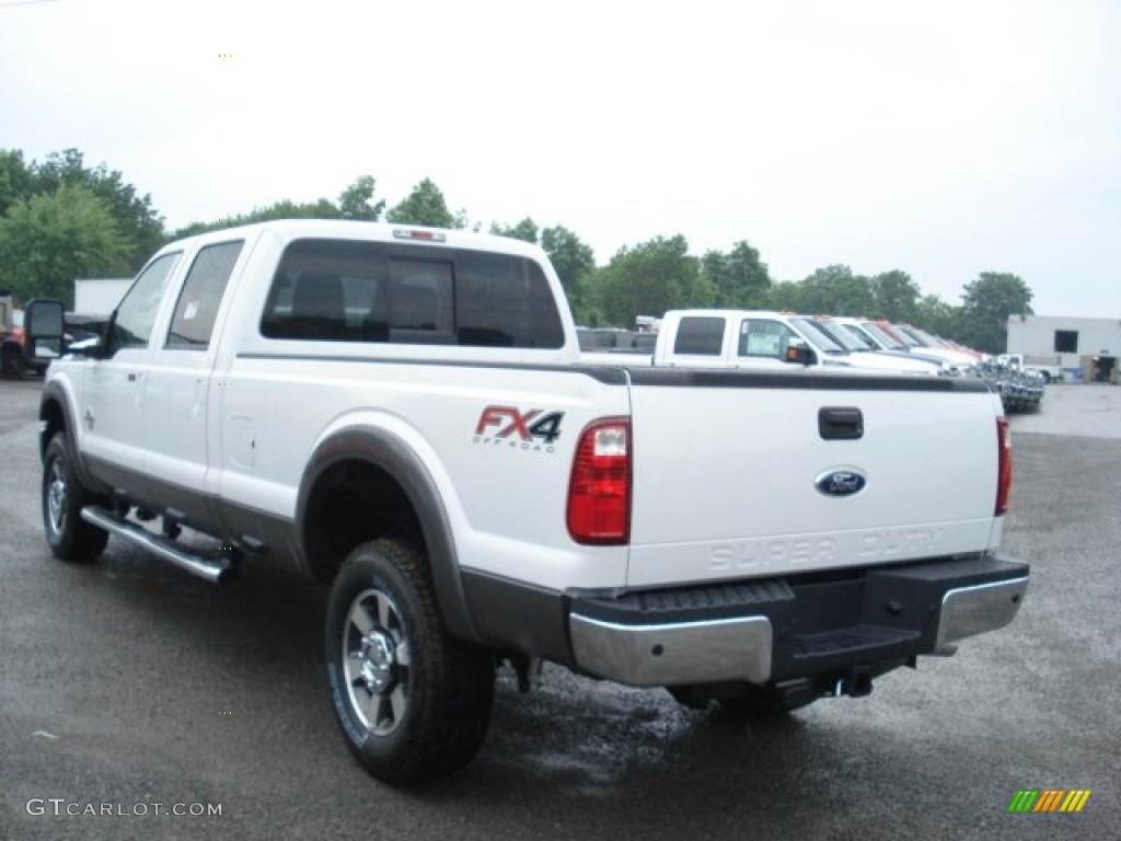 2012 F350 Super Duty Lariat Crew Cab 4x4 - Oxford White / Black photo #6