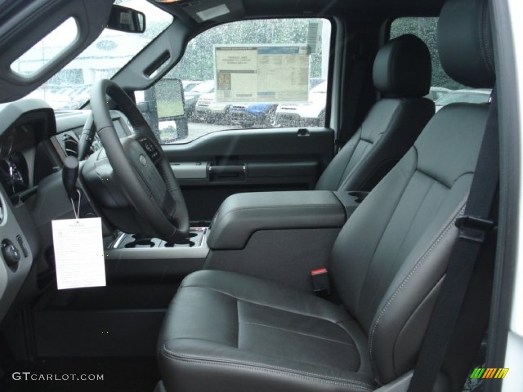 2012 F350 Super Duty Lariat Crew Cab 4x4 - Oxford White / Black photo #11