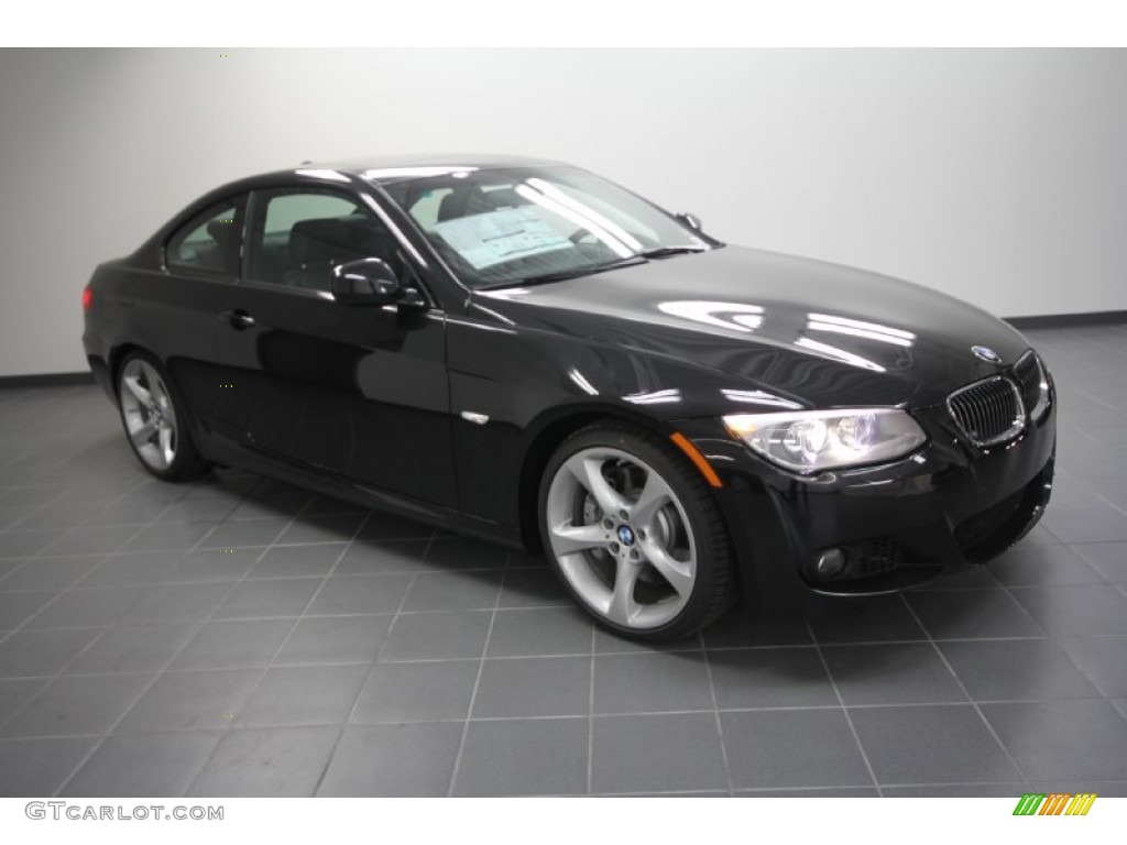 2012 3 Series 335i Coupe - Black Sapphire Metallic / Black photo #1