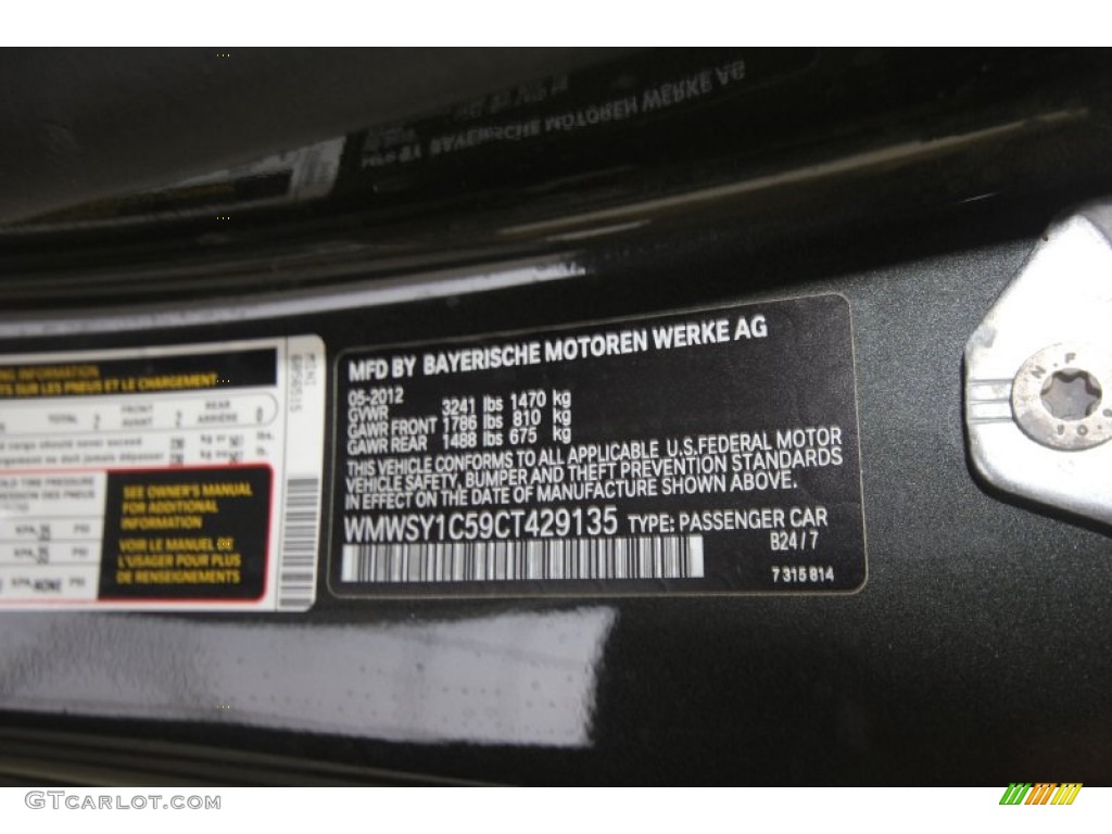 2012 Cooper Color Code B24 for Eclipse Gray Metallic Photo #65988192