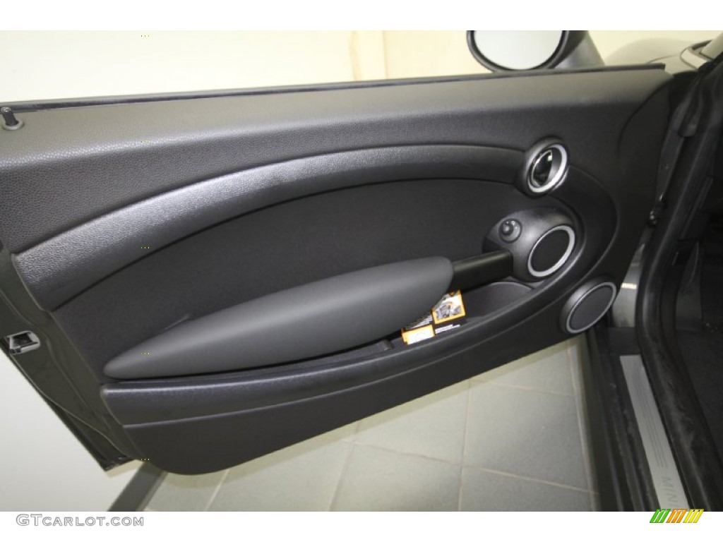 2012 Mini Cooper Roadster Carbon Black Door Panel Photo #65988216