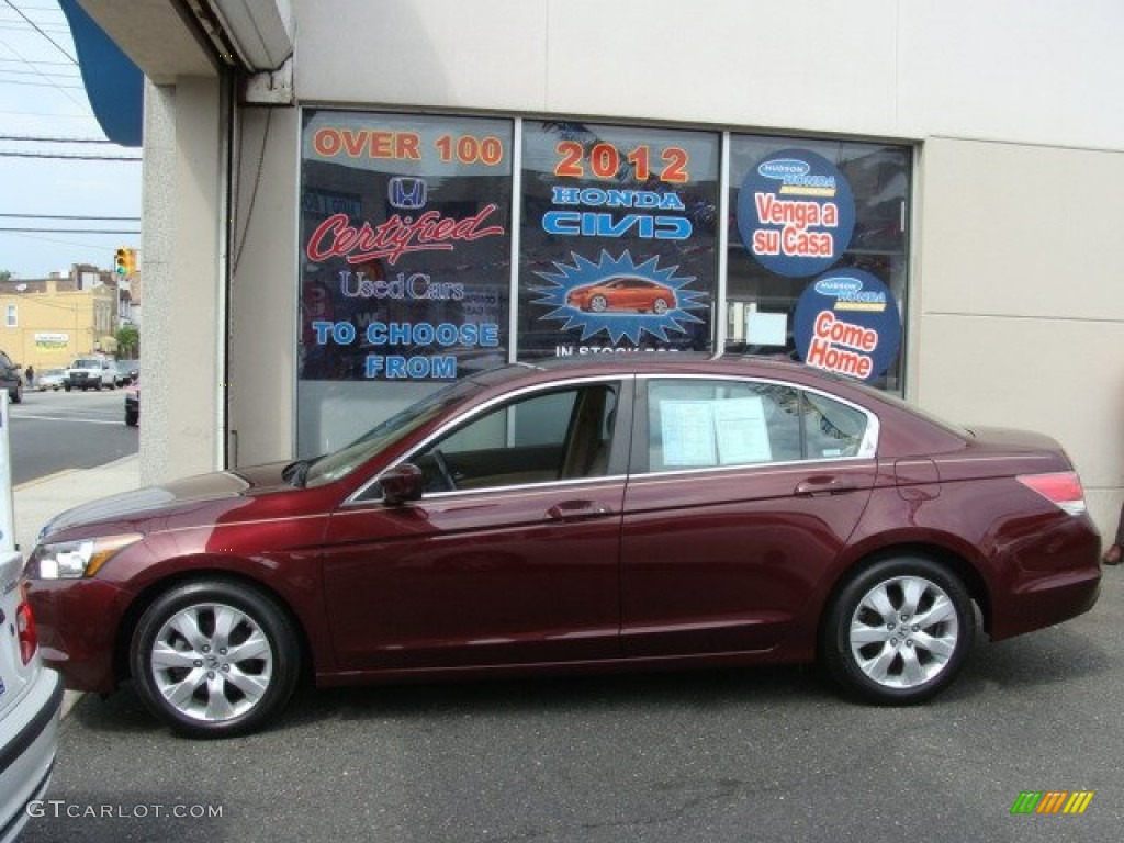 2010 Accord EX-L Sedan - Basque Red Pearl / Ivory photo #3