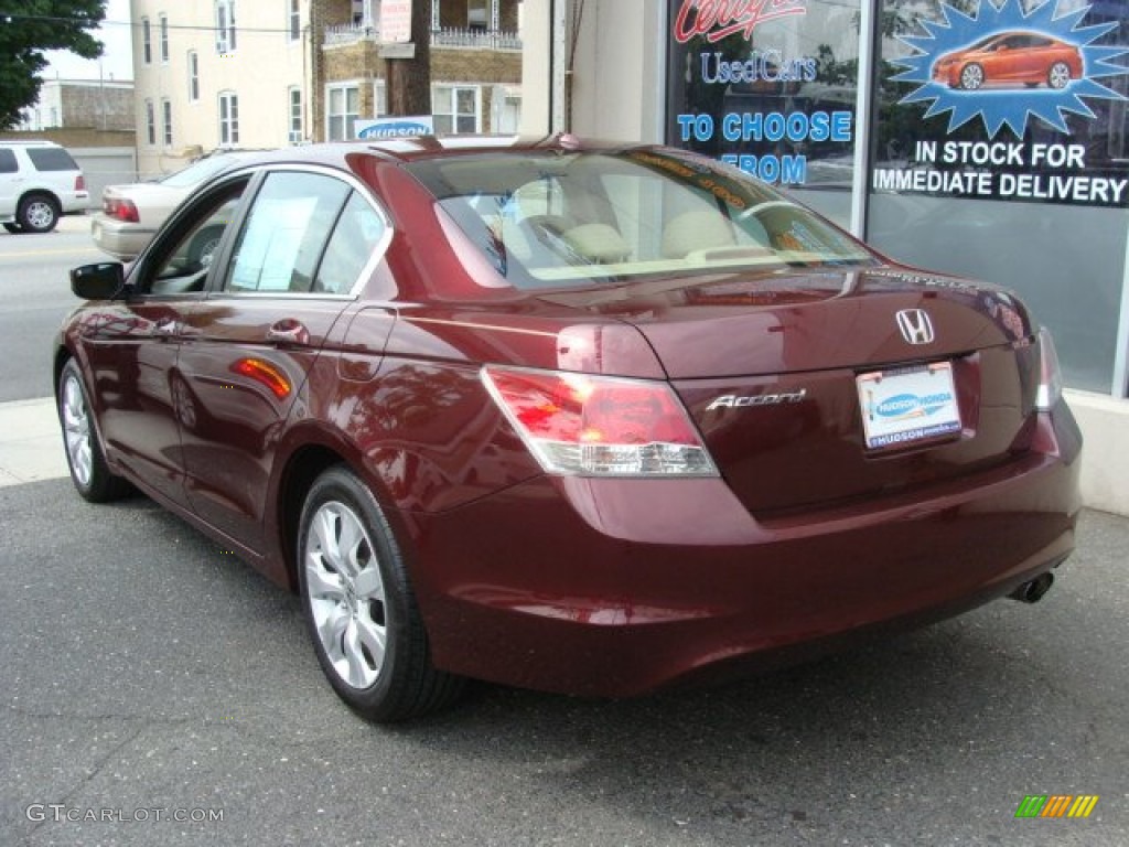 2010 Accord EX-L Sedan - Basque Red Pearl / Ivory photo #4