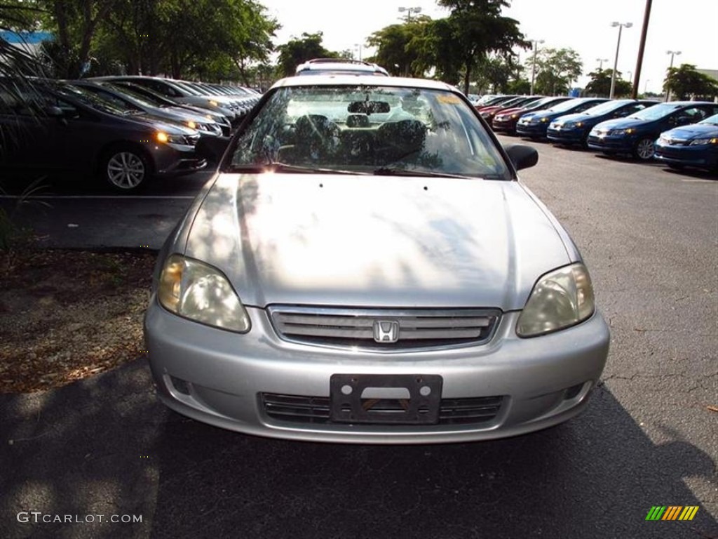1999 Civic LX Sedan - Vogue Silver Metallic / Gray photo #1