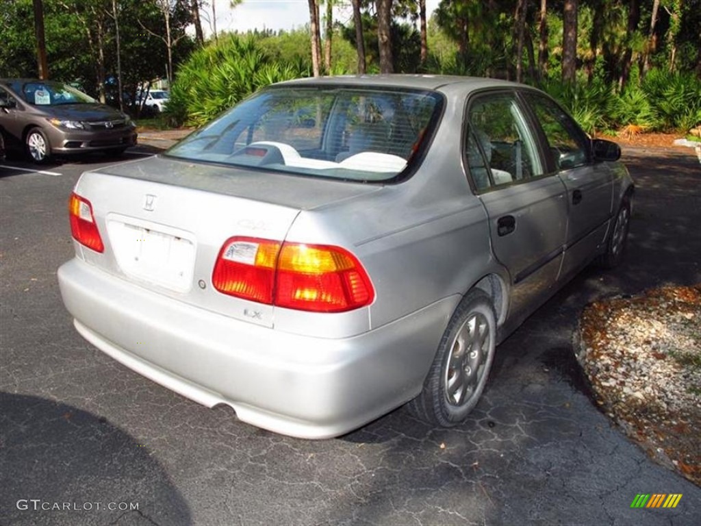 1999 Civic LX Sedan - Vogue Silver Metallic / Gray photo #2