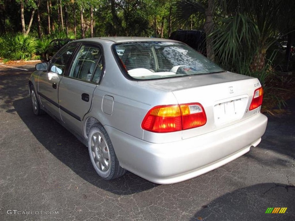 1999 Civic LX Sedan - Vogue Silver Metallic / Gray photo #3