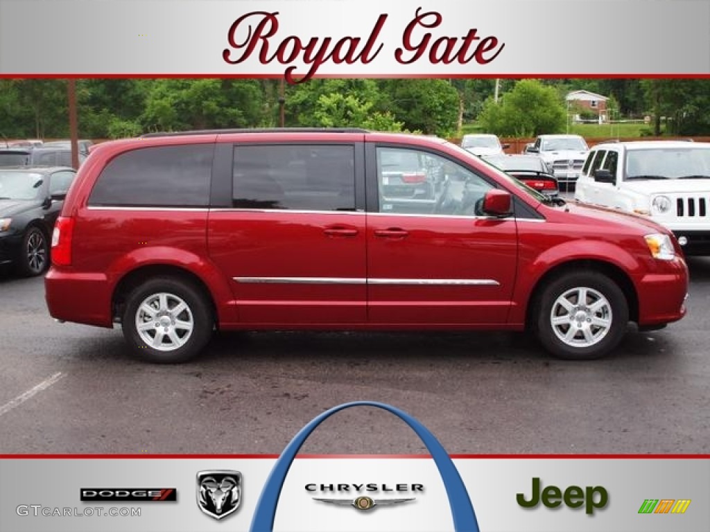 2012 Town & Country Touring - Deep Cherry Red Crystal Pearl / Black/Light Graystone photo #1