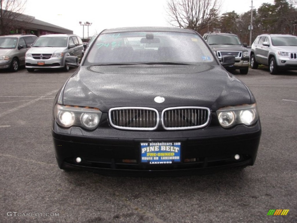 2004 7 Series 745i Sedan - Jet Black / Black/Black photo #2