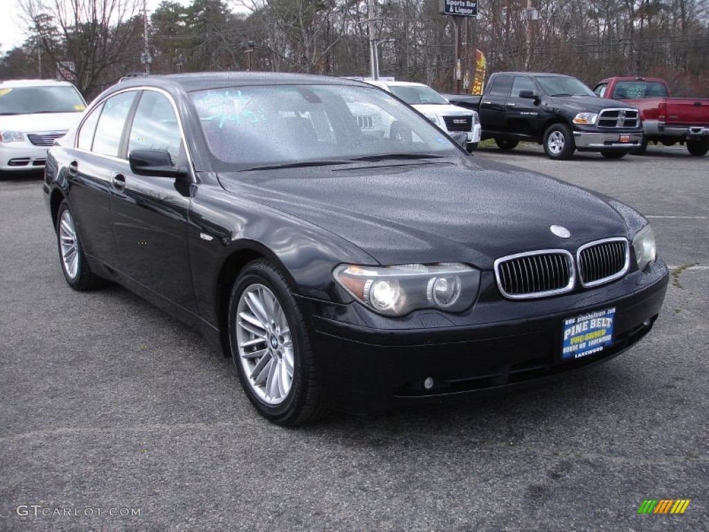 2004 7 Series 745i Sedan - Jet Black / Black/Black photo #3