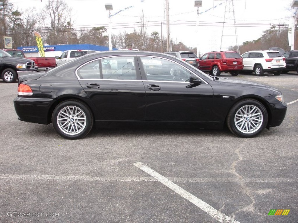 2004 7 Series 745i Sedan - Jet Black / Black/Black photo #4