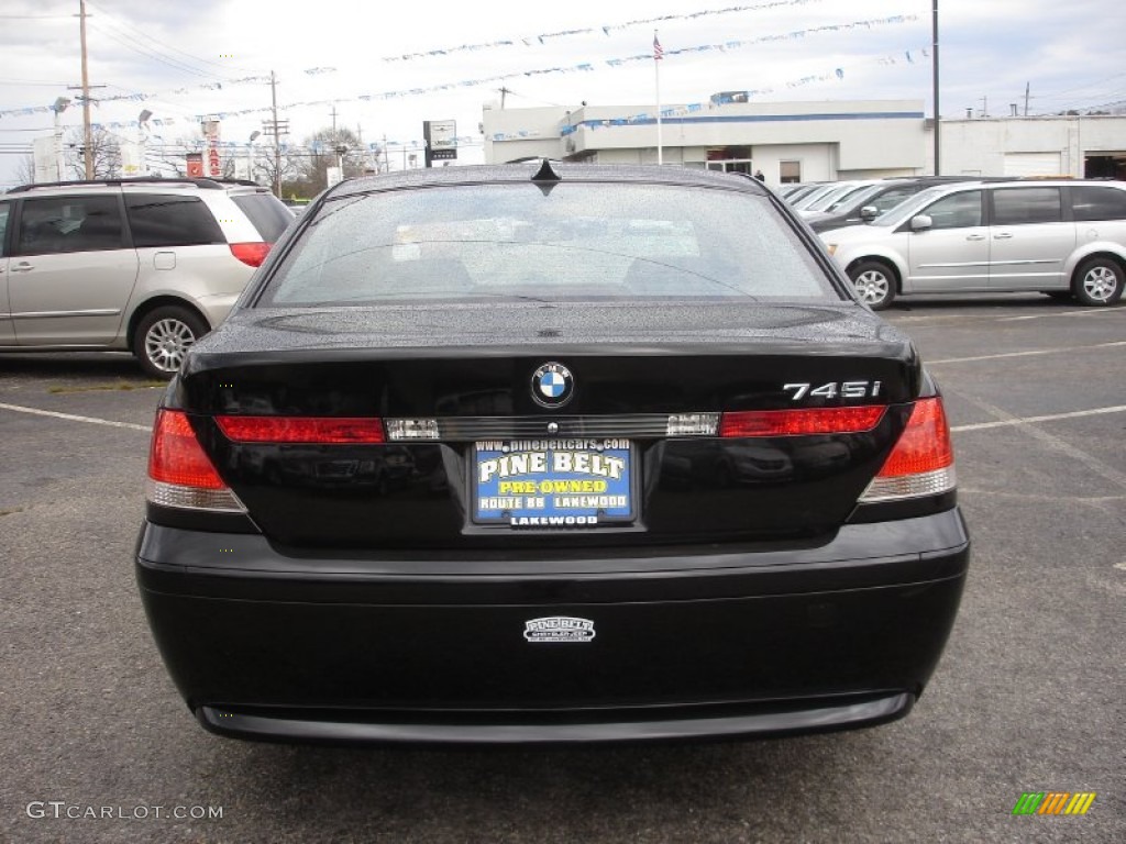 2004 7 Series 745i Sedan - Jet Black / Black/Black photo #6