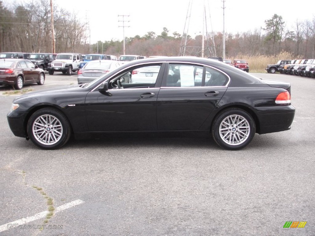 2004 7 Series 745i Sedan - Jet Black / Black/Black photo #9