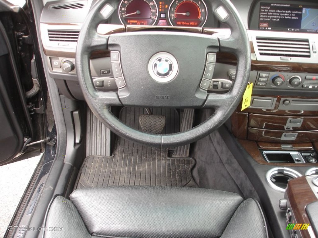 2004 7 Series 745i Sedan - Jet Black / Black/Black photo #12