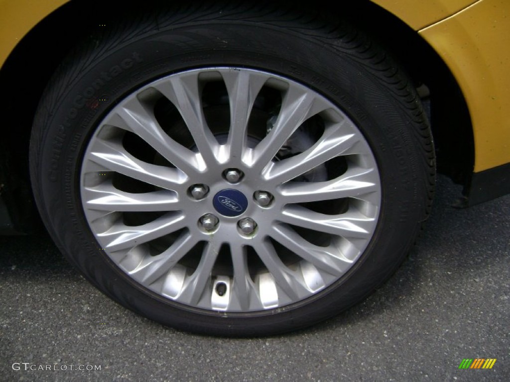 2012 Focus Titanium 5-Door - Yellow Blaze Tricoat Metallic / Charcoal Black Leather photo #8