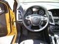 Charcoal Black Leather Steering Wheel Photo for 2012 Ford Focus #66000141