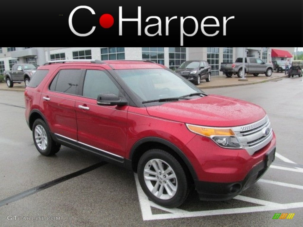 2012 Explorer XLT 4WD - Red Candy Metallic / Medium Light Stone photo #1