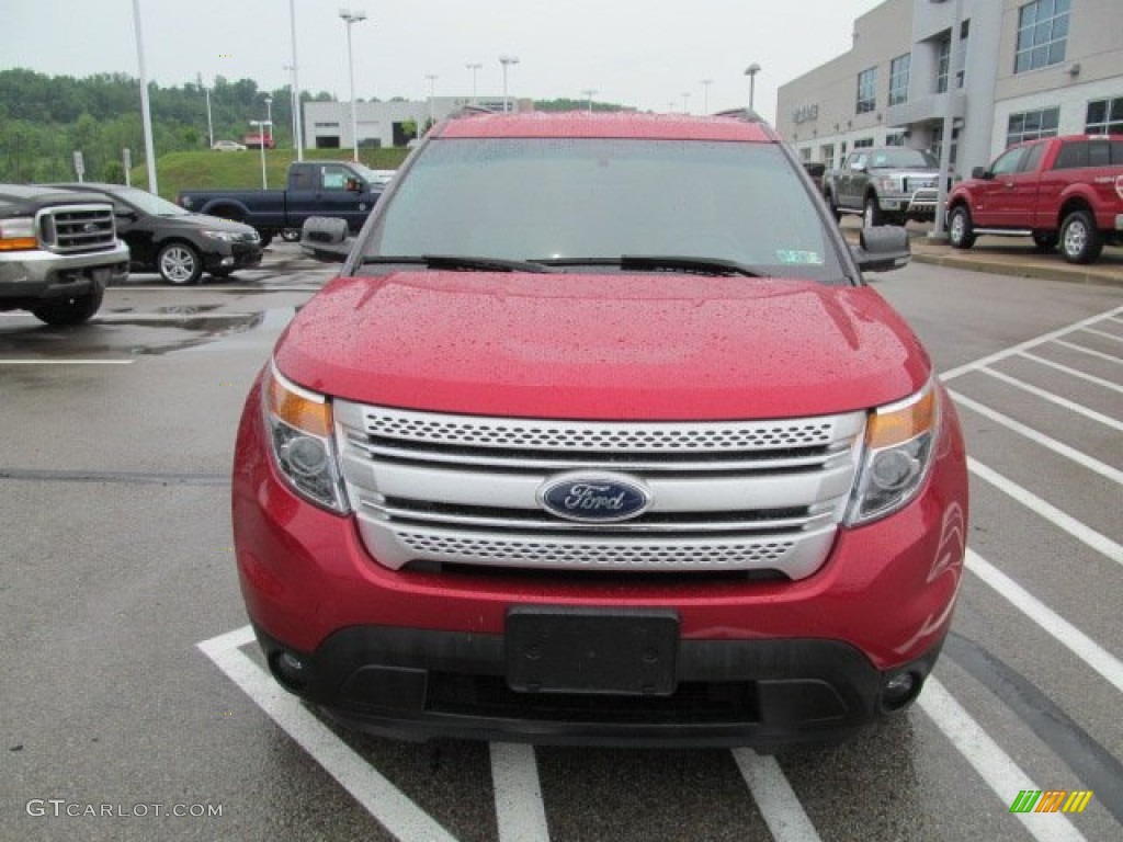 2012 Explorer XLT 4WD - Red Candy Metallic / Medium Light Stone photo #4