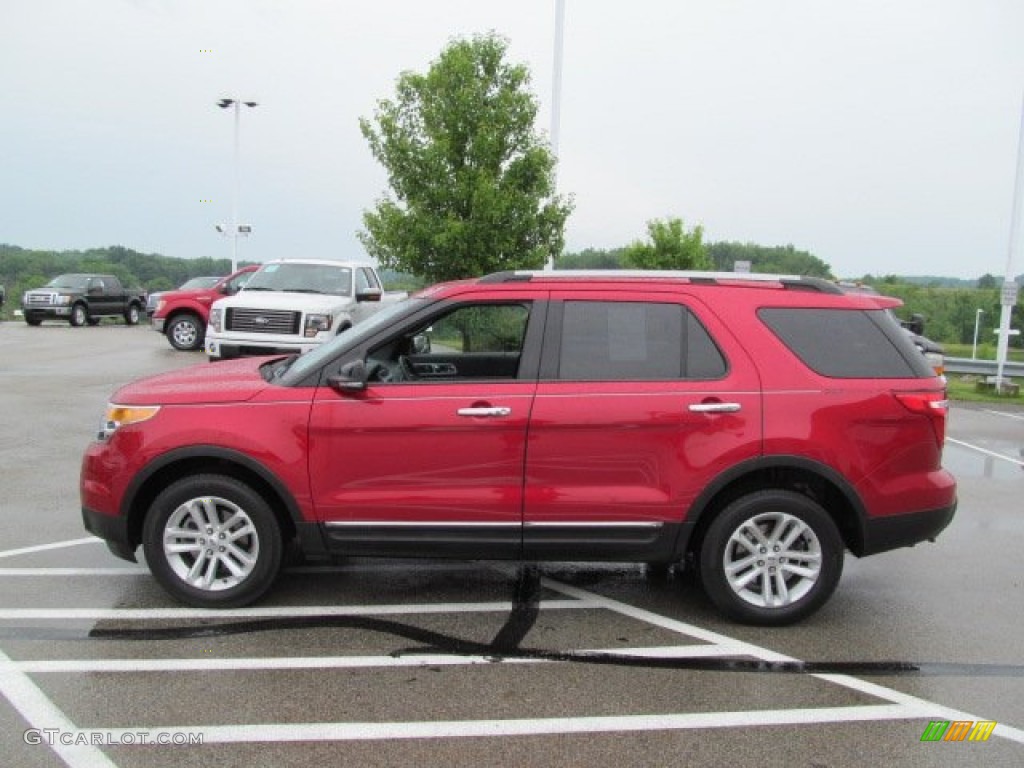 2012 Explorer XLT 4WD - Red Candy Metallic / Medium Light Stone photo #6