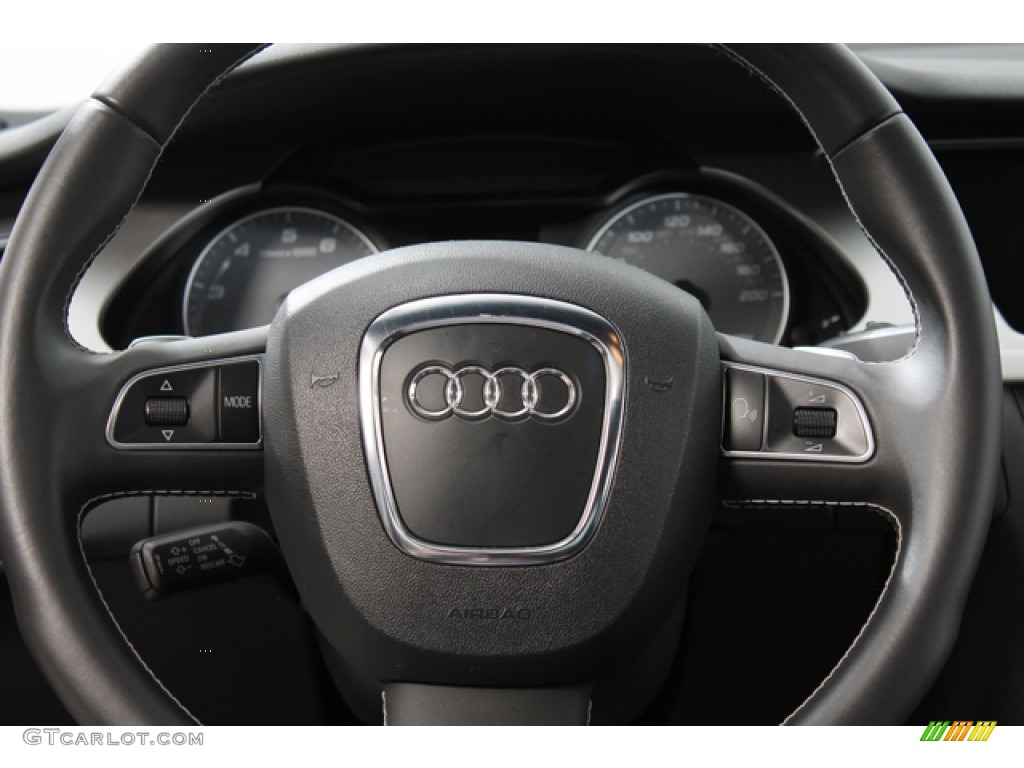 2011 Audi S4 3.0 quattro Sedan Black Steering Wheel Photo #66004041