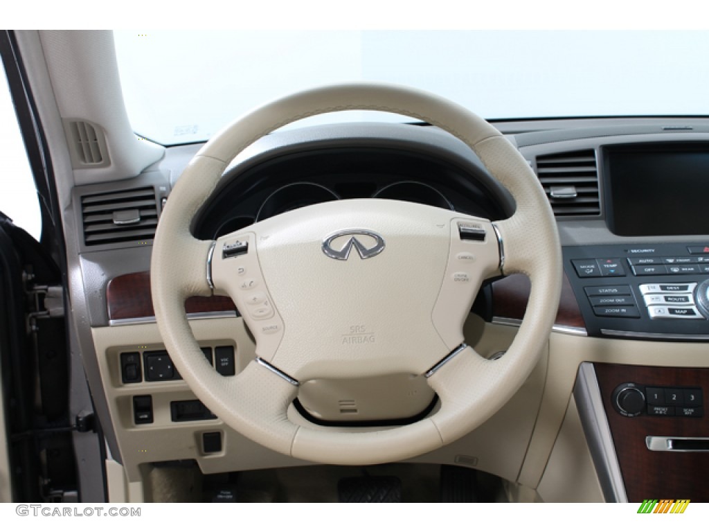 2009 Infiniti M 35x AWD Sedan Wheat Beige Steering Wheel Photo #66006924