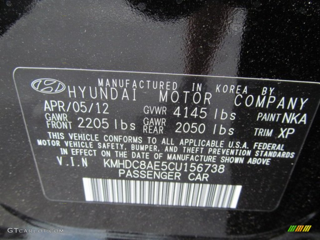 2012 Elantra SE Touring - Black Noir Pearl / Black photo #10