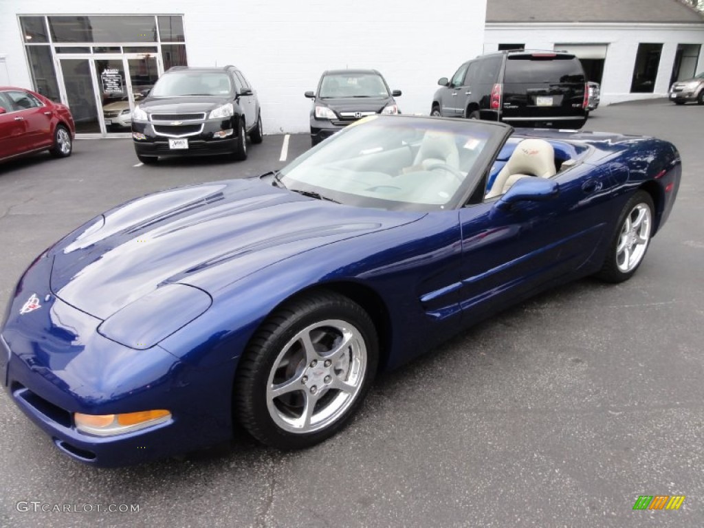 2004 Corvette Convertible - LeMans Blue Metallic / Shale photo #2